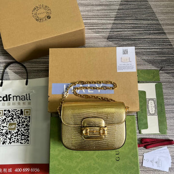 GC675801 Denim Dionysus Saddle bag 20.5cm golden color