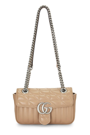 Gucci, Beige Leather CS Marmont Shoulder Bag, Beige