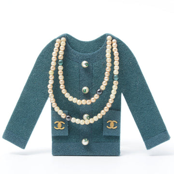 Chanel Velour Fake Pearl Jacket Motif Brooch