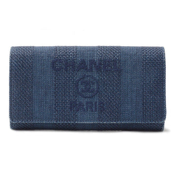 Chanel Nylon Canvas Calfskin Doville Flap Wallet