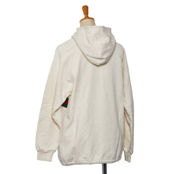 Gucci 24SS Vint Logo Web Strip Loveel Suede Half-Zip Parker Size12 653666 Ivory Multi-Color Cotton  Gucci