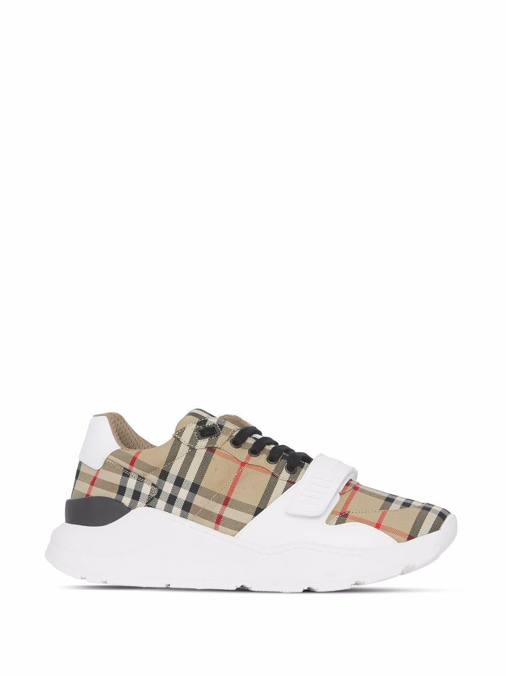 BURBERRY Checkered Design Motif Women's Sneaker