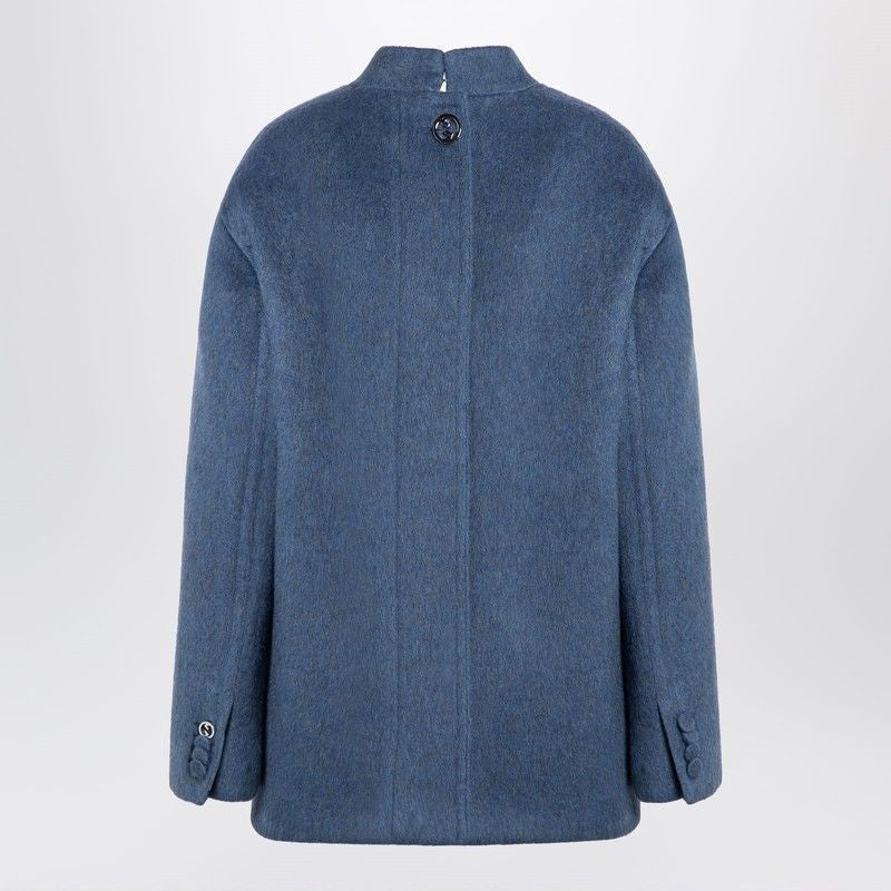 GUCCI Wool Blend Mélange Aviator Jacket