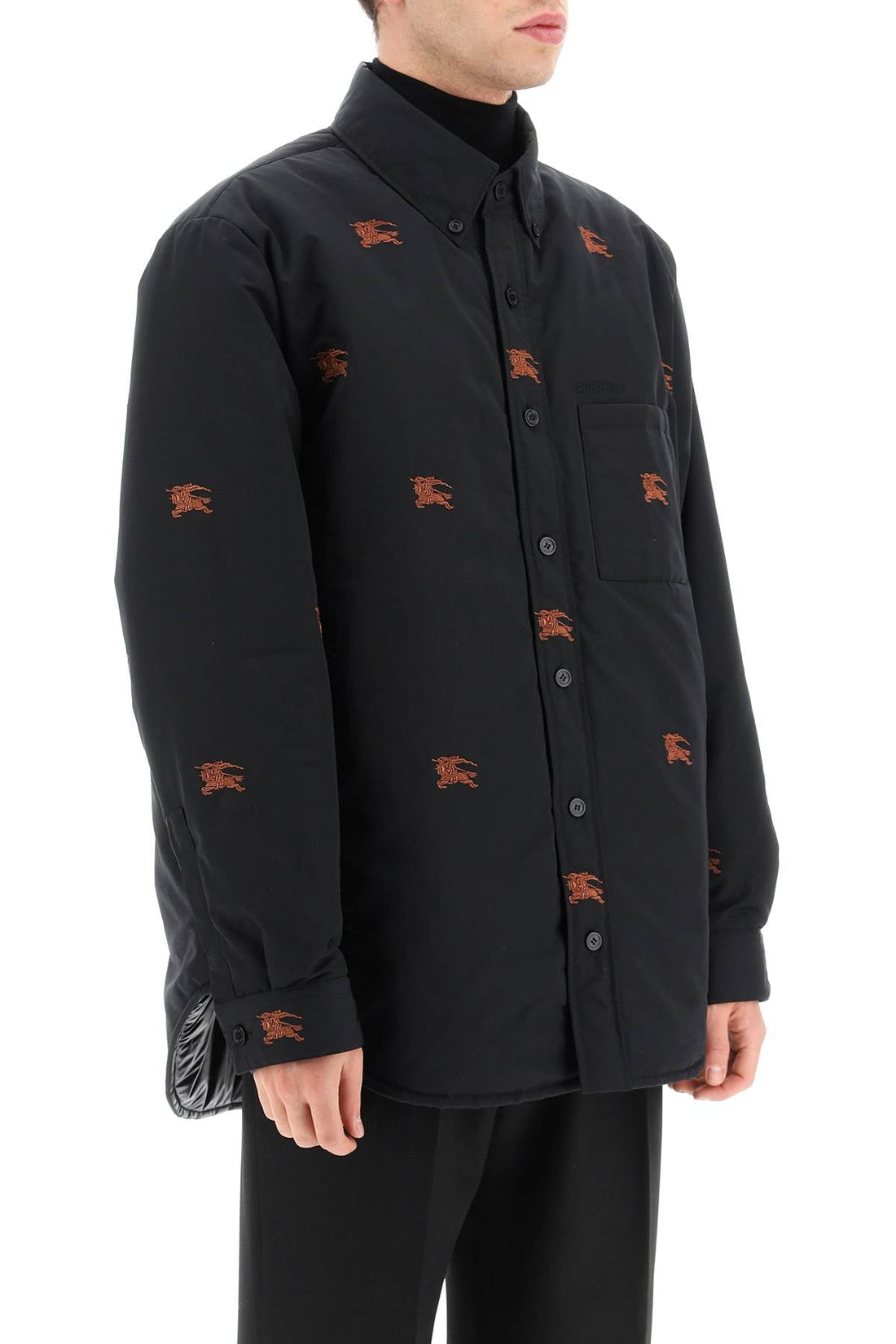 BURBERRY Embroidered Nylon Padded Shirt