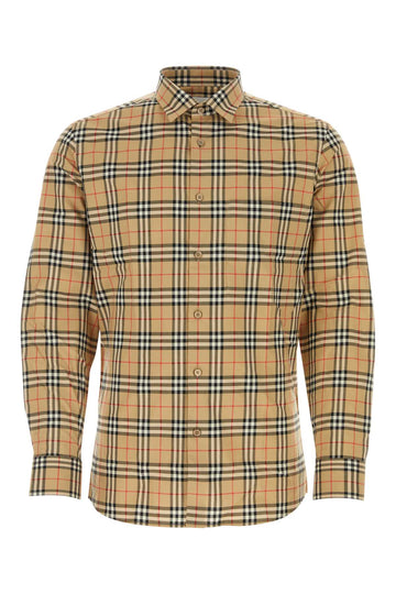 BURBERRY Embroidered Poplin Shirt - FW25 Collection for Men