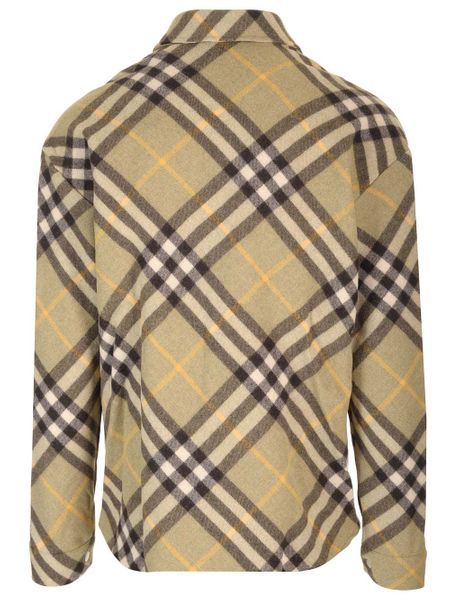 BURBERRY Checkered Design Cotton Twill Shirt