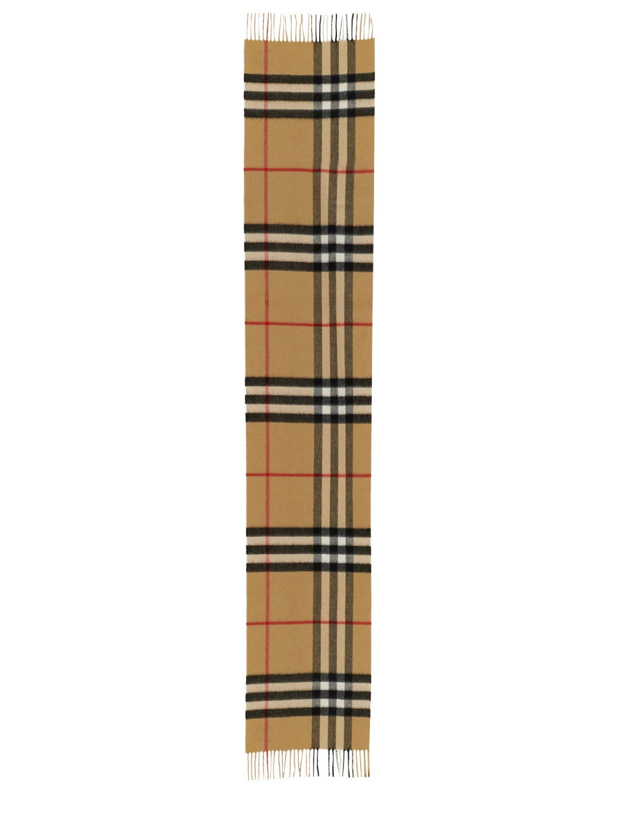 BURBERRY Check Cashmere Scarf - 168x30cm