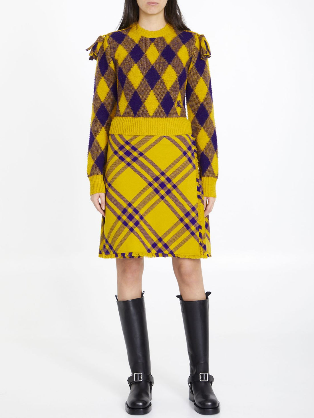 BURBERRY Embroidered Wool Mini Skirt for Women