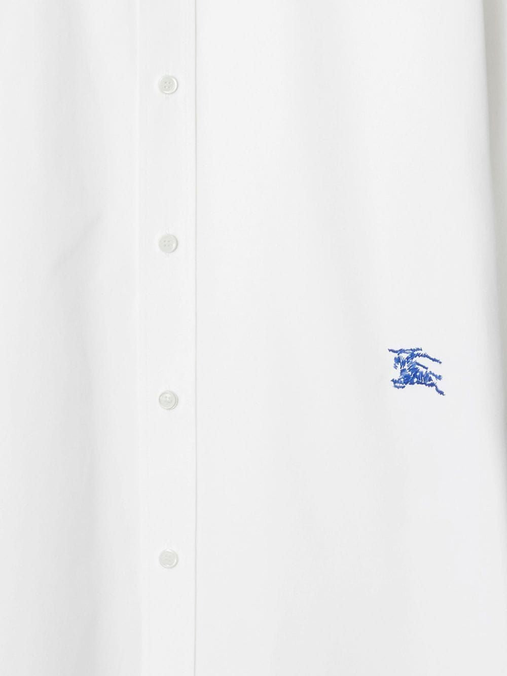 BURBERRY Cotton Poplin Shirt with Equestrian Design for Men