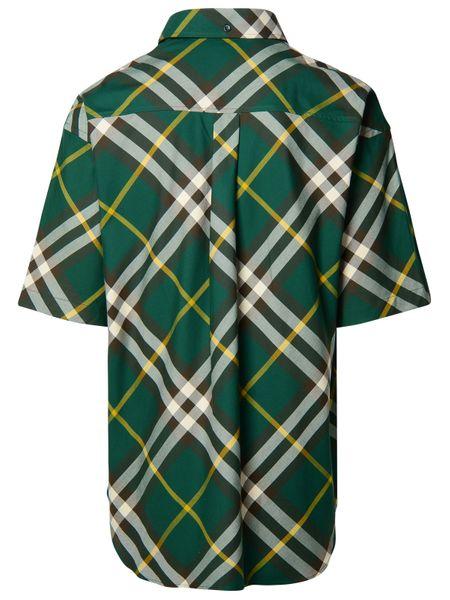 BURBERRY Check Motif Cotton Shirt - Short Sleeves