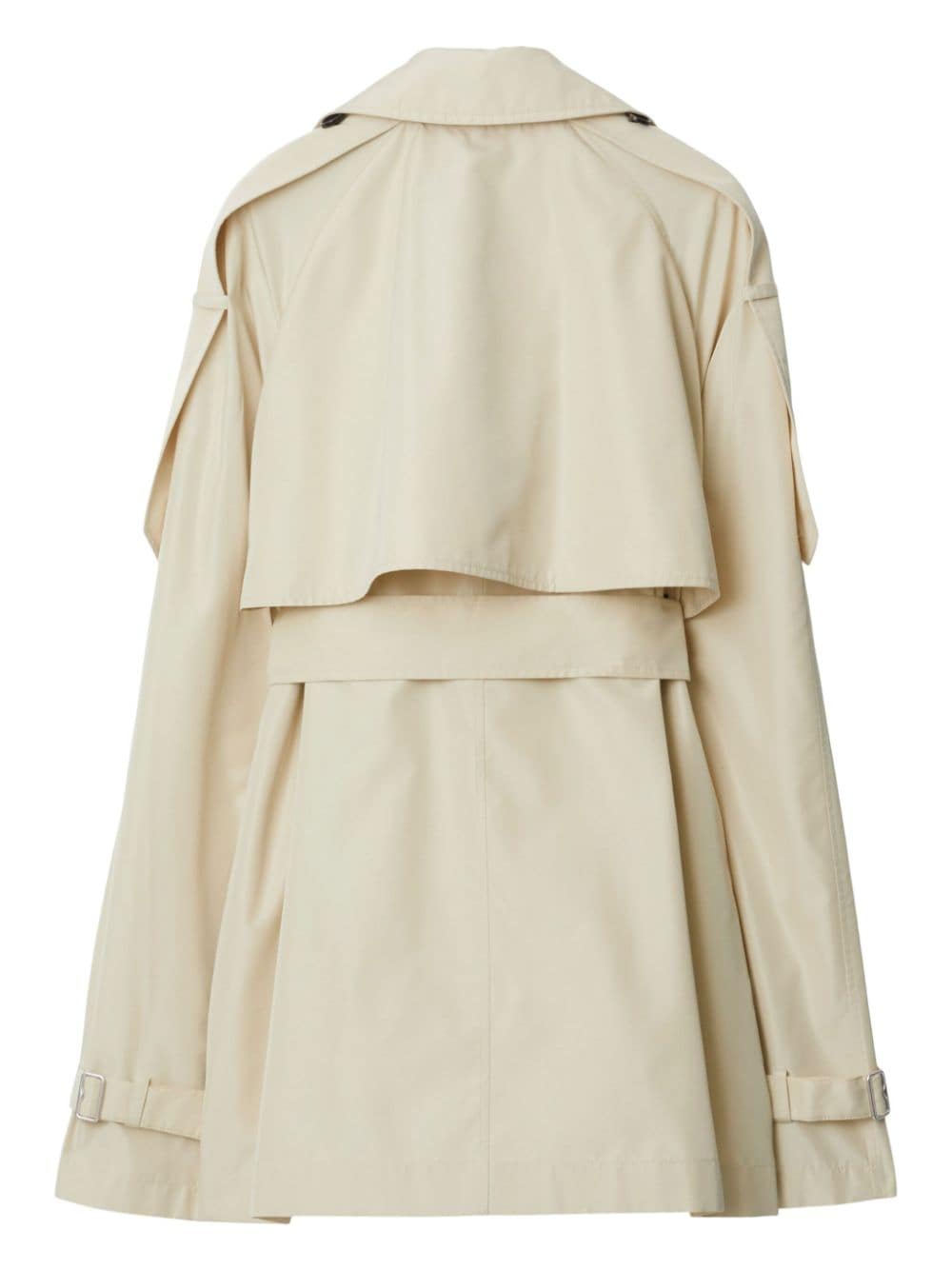 BURBERRY Double-Breasted Belted Jacket with Notched Lapels