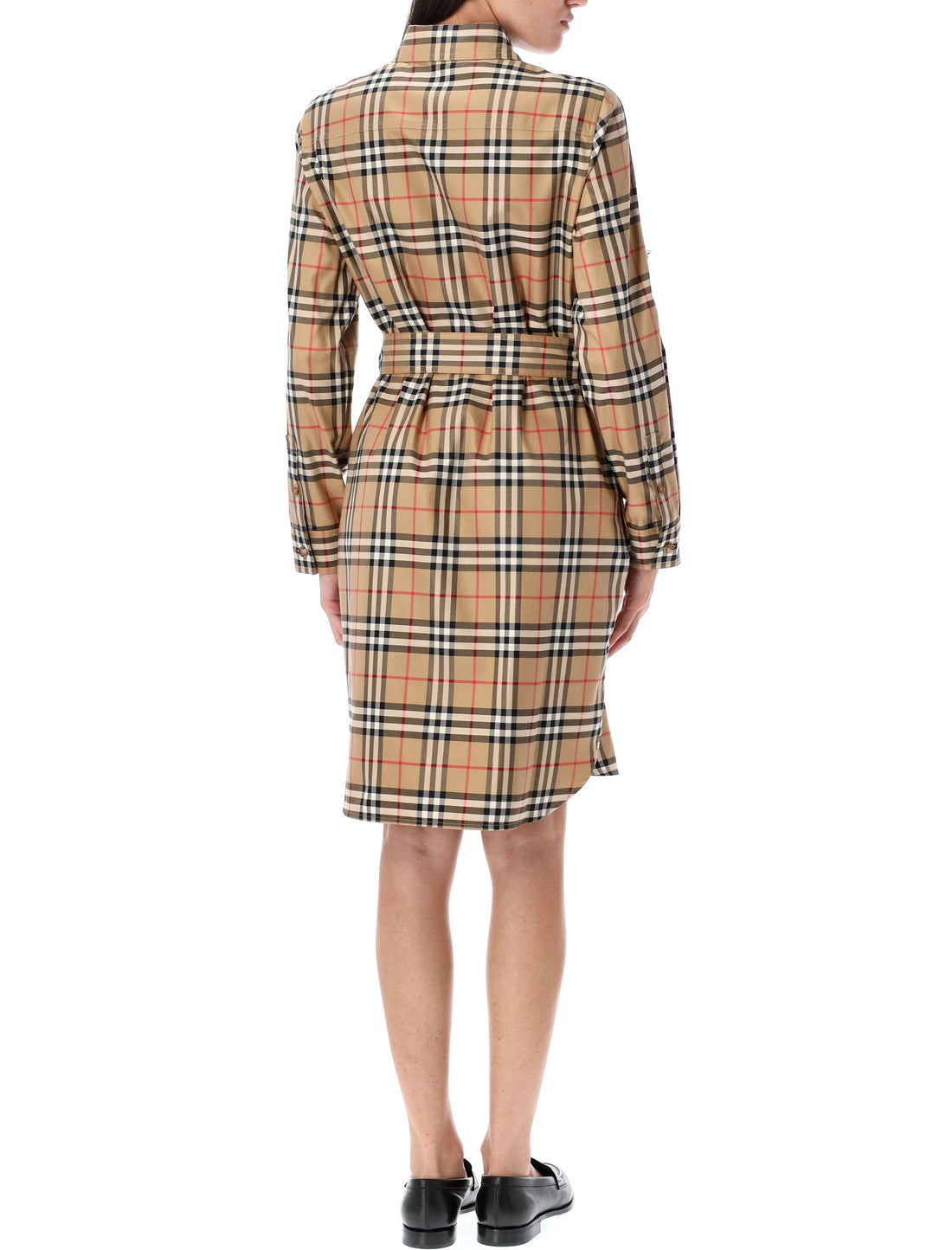 BURBERRY Classic Check Cotton Shirt Dress - Size 8