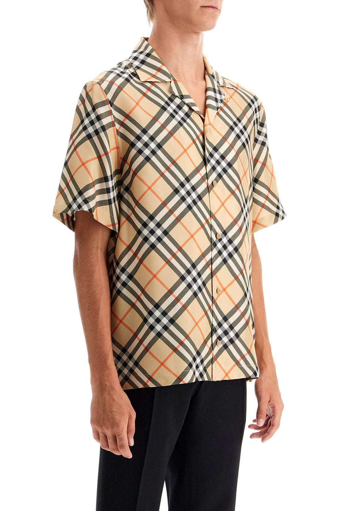 BURBERRY Checked Silk Shirt for Men