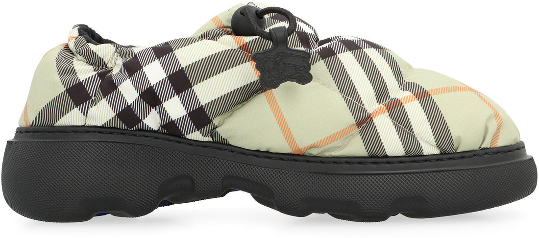 BURBERRY Check Motif Quilted Flat Sandals for Women