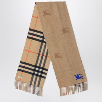 BURBERRY Cashmere Scarf with Fringed Edges - 168x30 cm