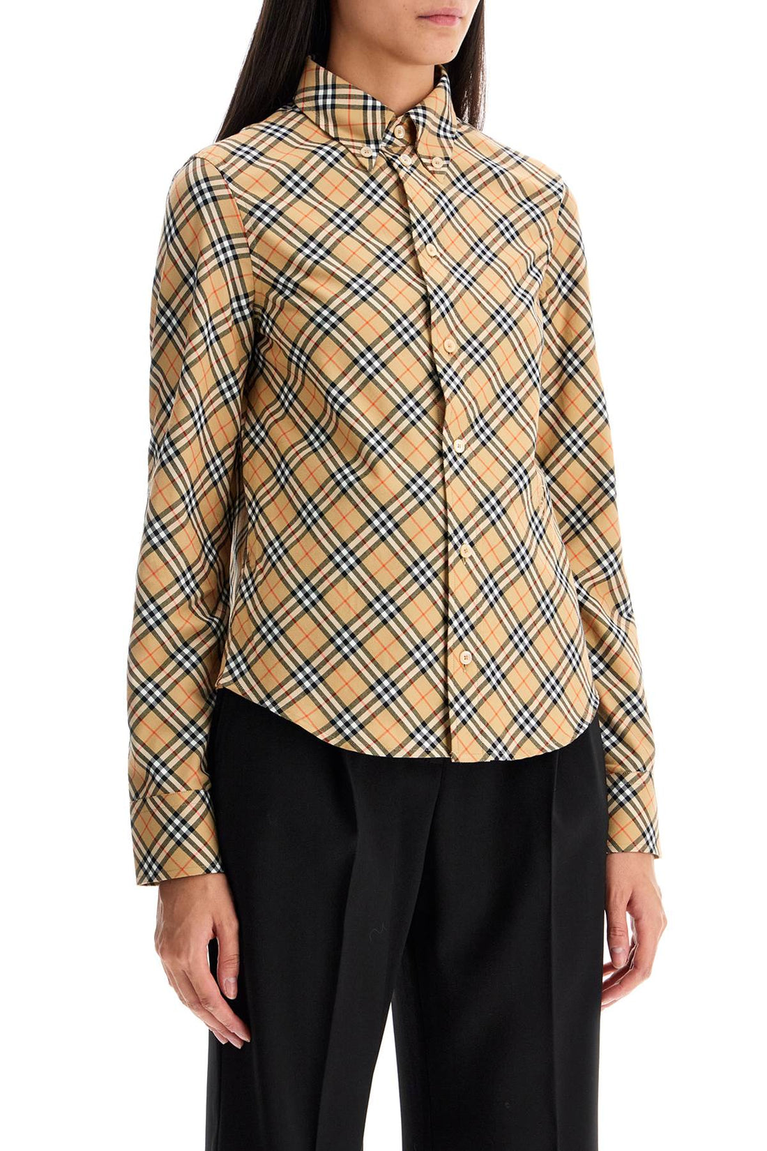 BURBERRY Check Cotton Shirt - Women's