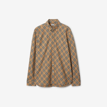 BURBERRY Button-Down Check Pattern Shirt for Men