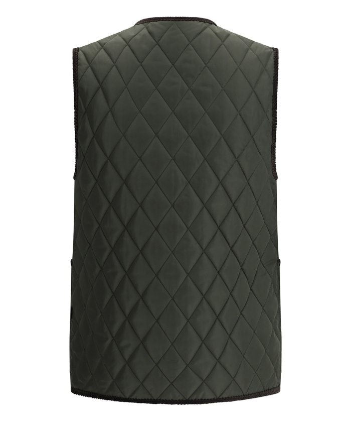 BURBERRY Men's Quilted Vest with Front Press-Stud Fastening