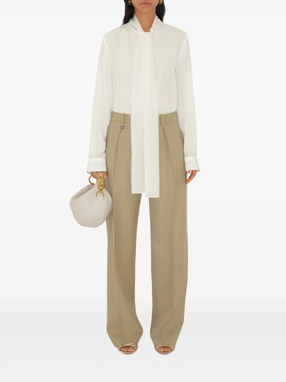 BURBERRY Lavalier Collar Silk Blouse