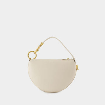 BURBERRY Leather Knight Arc Handbag
