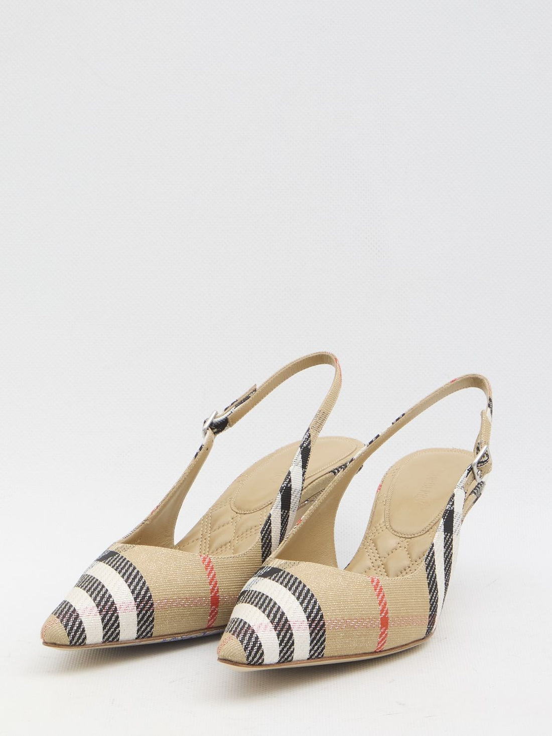 BURBERRY Check Slingback Pumps - 5 cm Heel Height