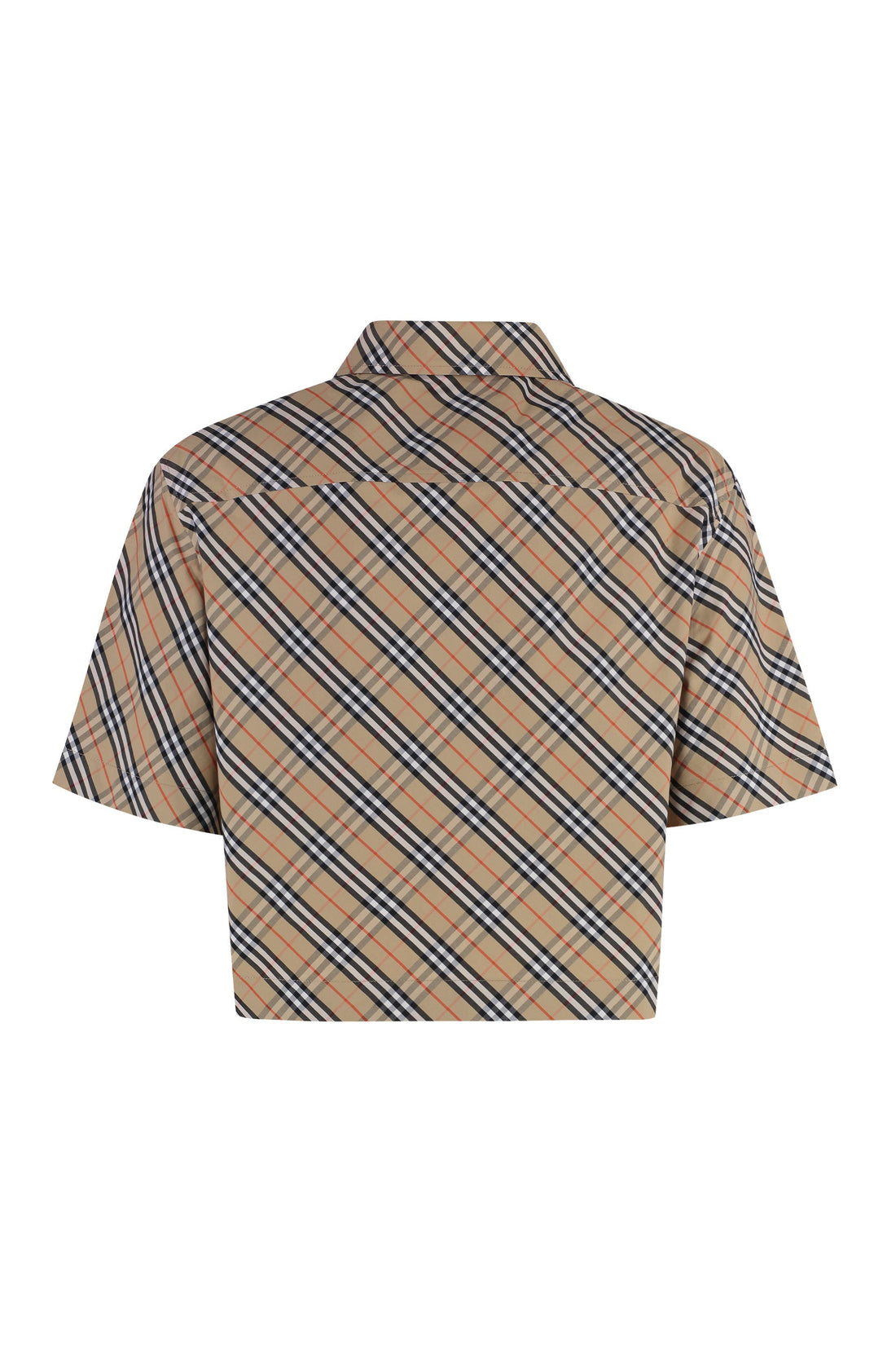BURBERRY Checkered Design Cotton Shirt with Front Pocket