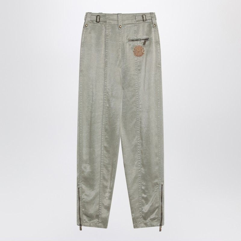 BURBERRY Comfortable Women's Trousers with Embroidered Shield Emblem