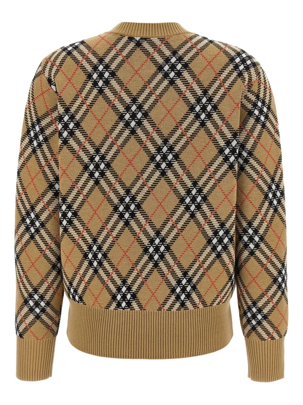 BURBERRY Check-Pattern Wool Sweater for Women - FW25