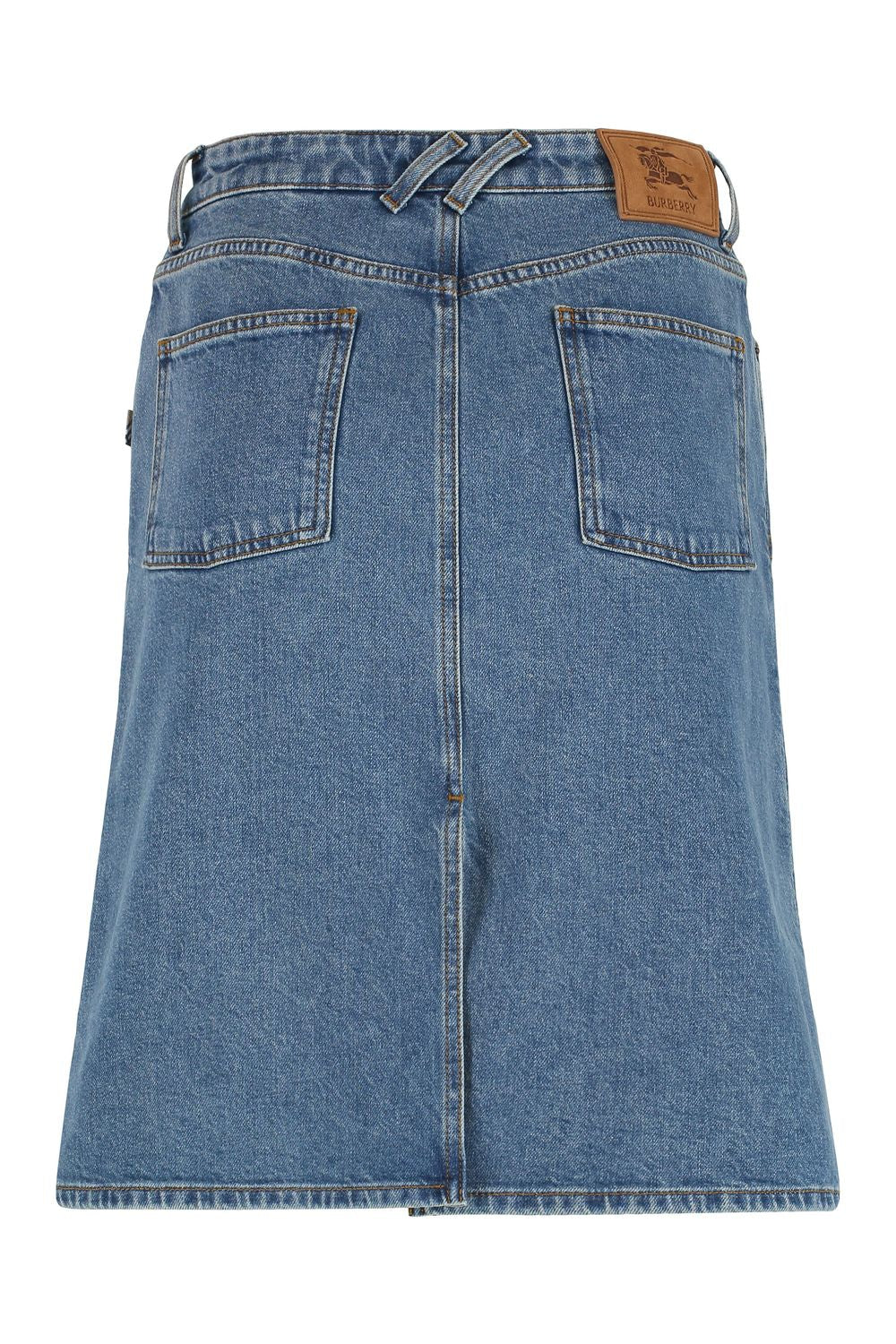 BURBERRY Denim Skirt with Metal Accents