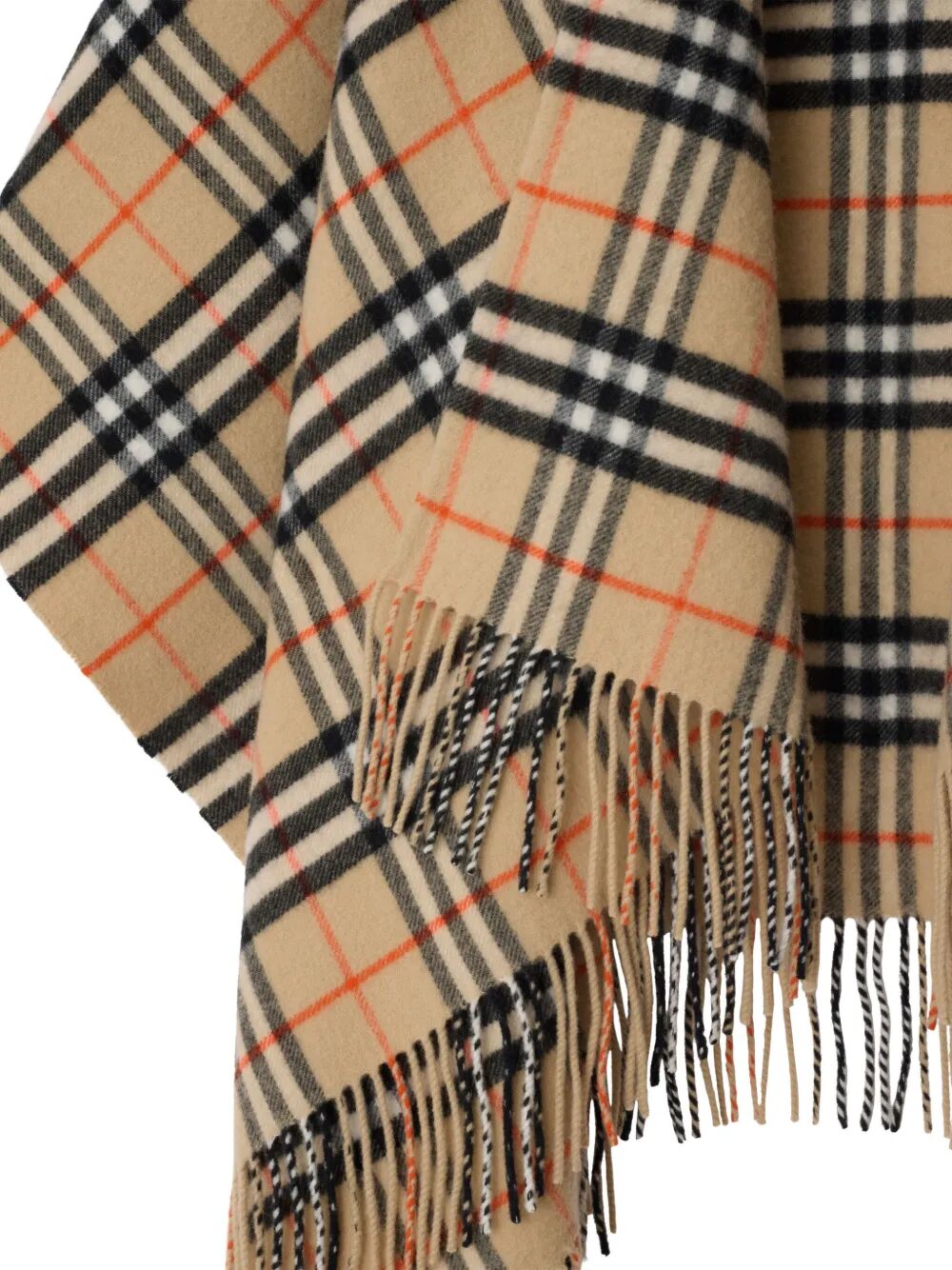BURBERRY Check Wool Cashmere Cape