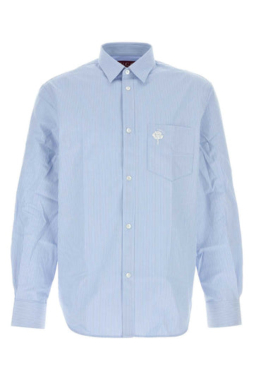GUCCI Embroidered Poplin Shirt with Floral Detail for Men