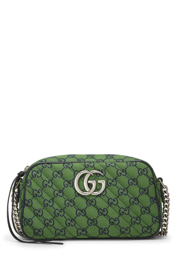 Gucci, Green Original CS Canvas Matelassé Marmont Crossbody Small, Green