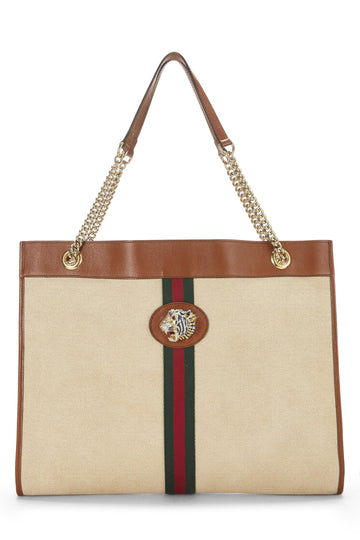 Gucci, Brown Original CS Supreme Canvas Rajah Tote Large, Brown