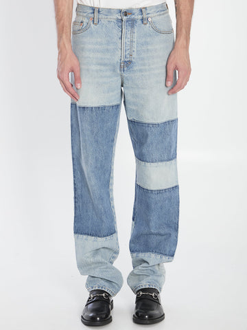 GUCCI Patchwork Denim Pants (Size 33)