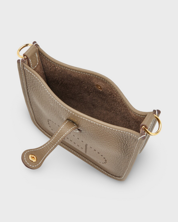 Hermès Etoupe Clemence and Bleu Indigo Amazone Evelyne TPM 16 Gold Hardware