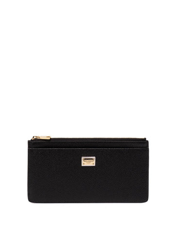 Dolce & Gabbana Women Large Calfskin Card Holder With Branded Plate