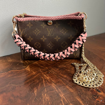 The Cygnet Crossbody Handbag -CS LV Monogram in Blush Pink