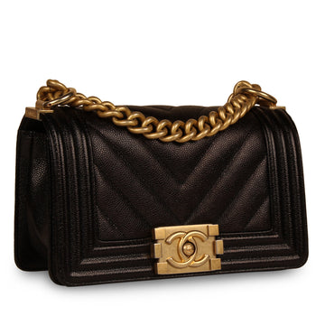 Boy Bag - Small Black Caviar