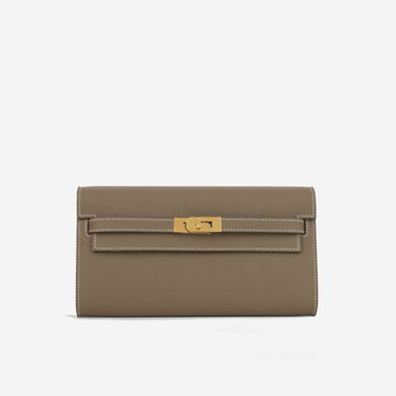 Hermès Hermès - Kelly To Go Wallet - Etoupe Epsom GHW - 2025 - Brand New