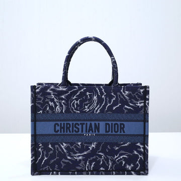DIR1286 Book Tote size 36.5cm 41.5cm Embroidery LOGO blue Handbag