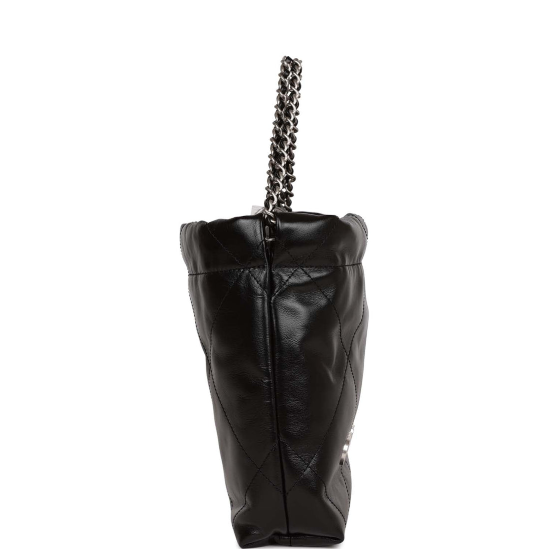 Chanel Mini  Bag Black Calfskin Silver Hardware