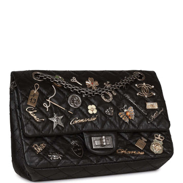 Chanel Lucky Charms Reissue . Flap Bag Black Aged Calfskin Ruthenium Hardware