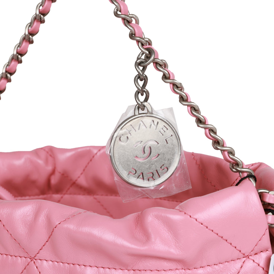 Chanel Mini  Bag Pink Calfskin Silver Hardware
