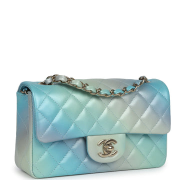 Chanel Mini RSStangular Flap Bag Iridescent Ombre Lambskin Light Gold Hardware