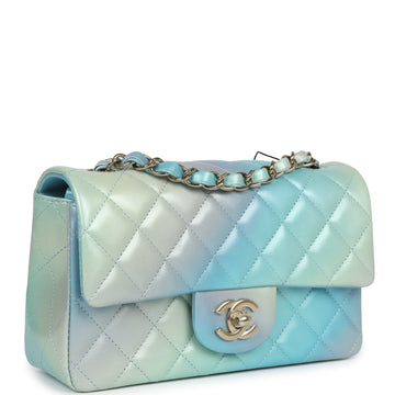 Chanel Mini RSStangular Flap Bag Iridescent Ombre Lambskin Light Gold Hardware