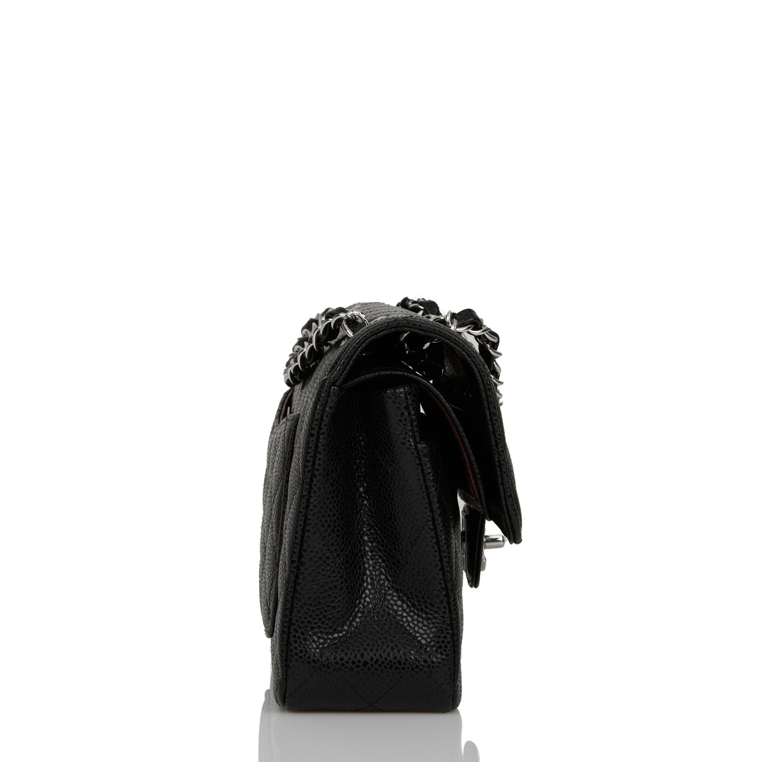 Chanel bag Small Classic Double Flap Black Caviar Silver Hardware