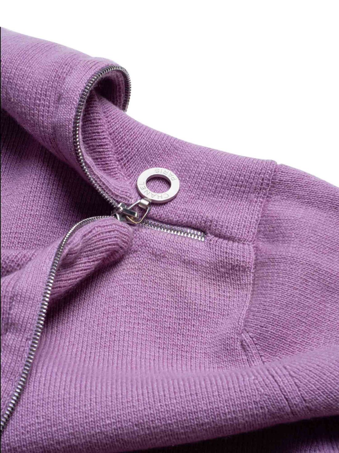 Chanel Cashmere Zipper Sweater Lavender