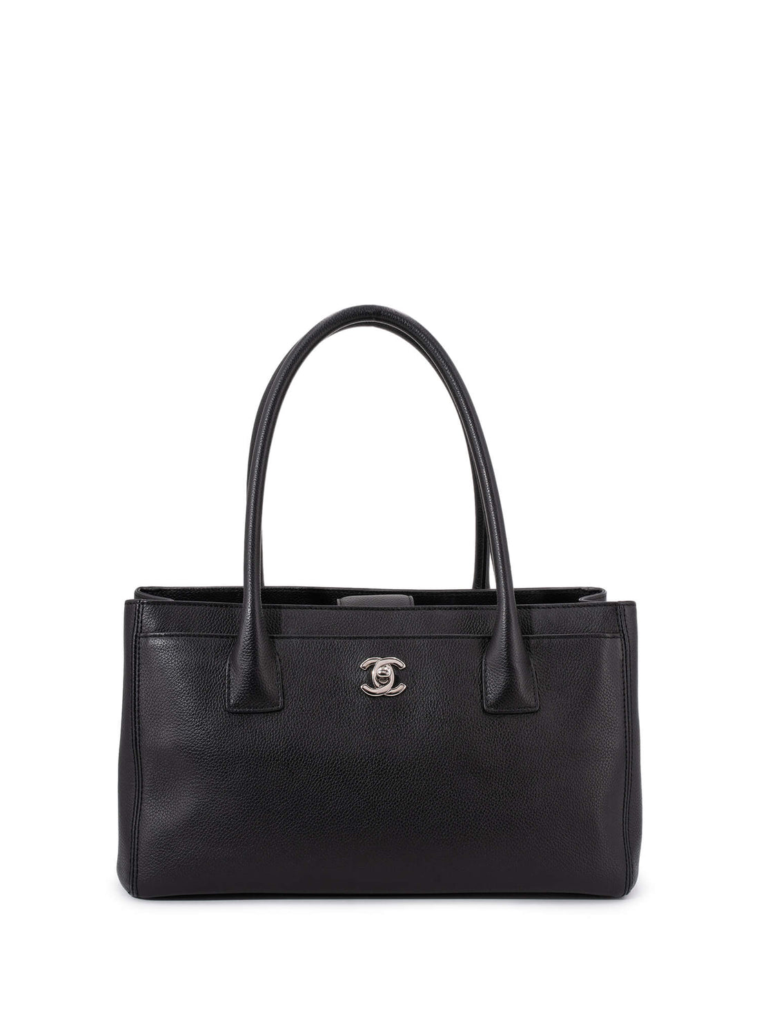 Chanel Caviar Leather Small Cerf Shopper Bag Black