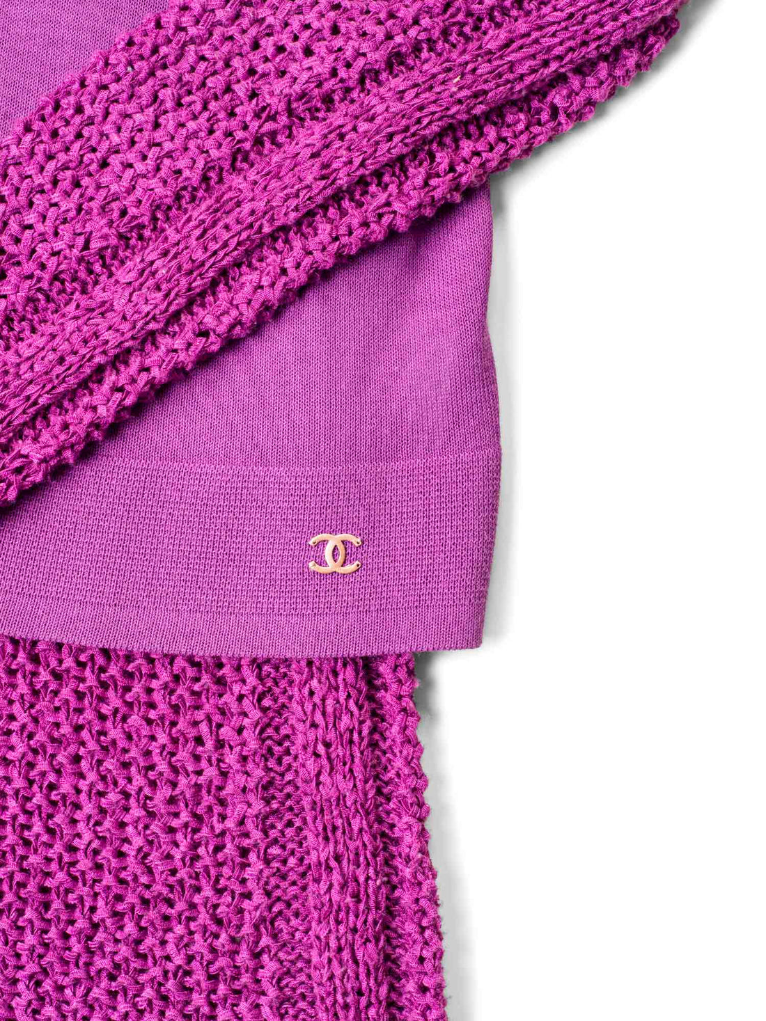 Chanel Knit Sweater Tunic Set Purple