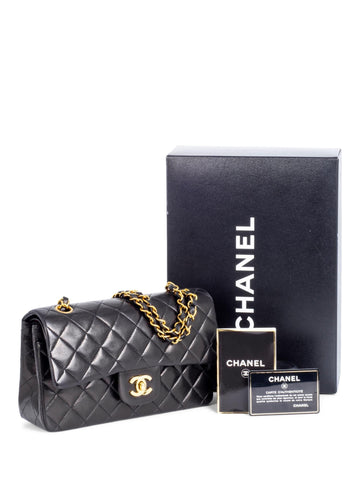 Chanel Quilted Leather Small Double Flap Bag Black